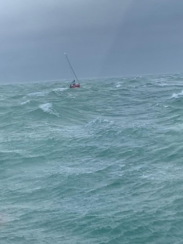 St Helier ALB assists sailing boat on south coast of Jersey