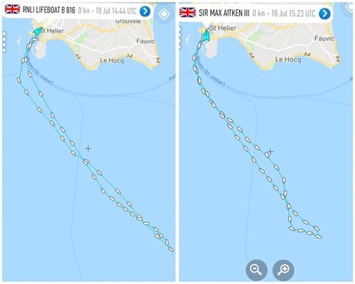 1st joint service between RNLI Jersey and The Jersey Lifeboat Association